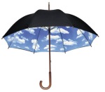 Este guarda-chuva para nos lembrar como é o céu azul...