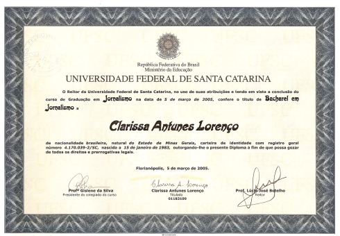 diploma Clarissa